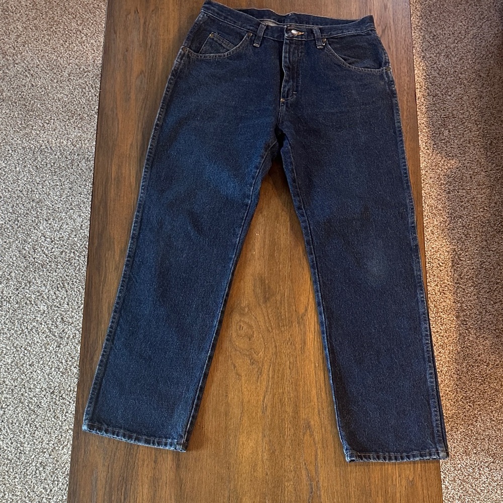 Wrangler Men's Dark Blue Straight Jeans